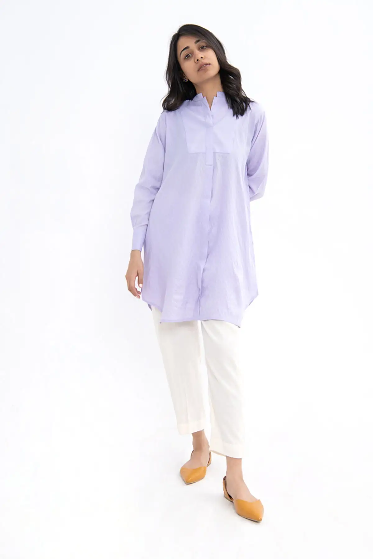 MANDARIN COLLAR TUNIC