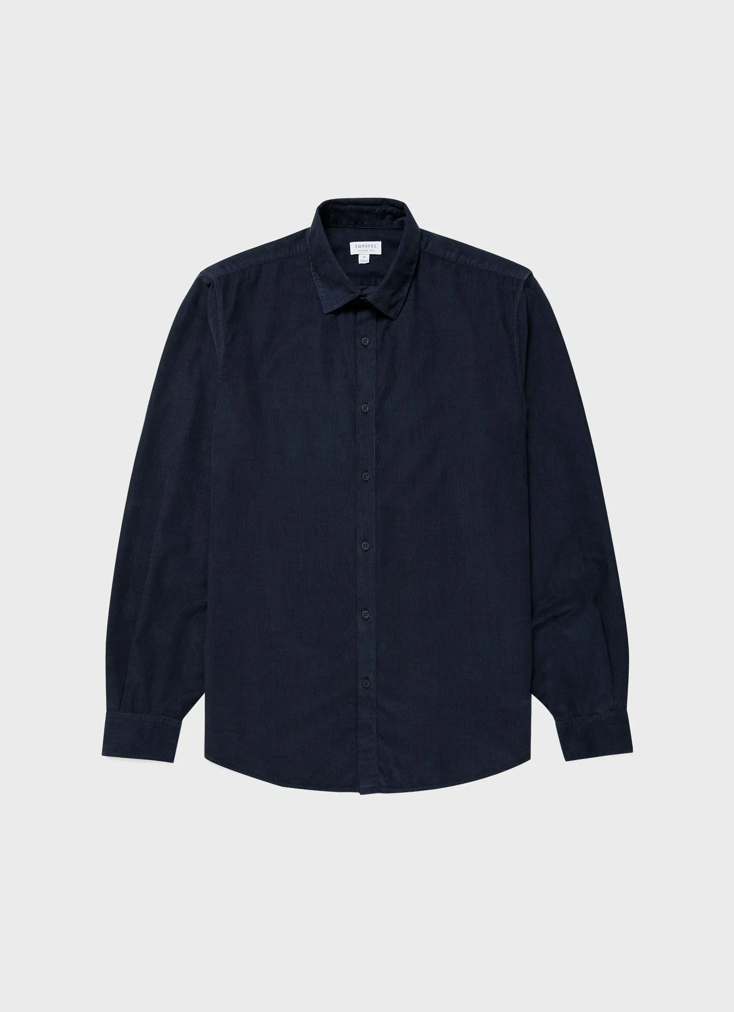 Men's Fine Cord Shirt in Navy