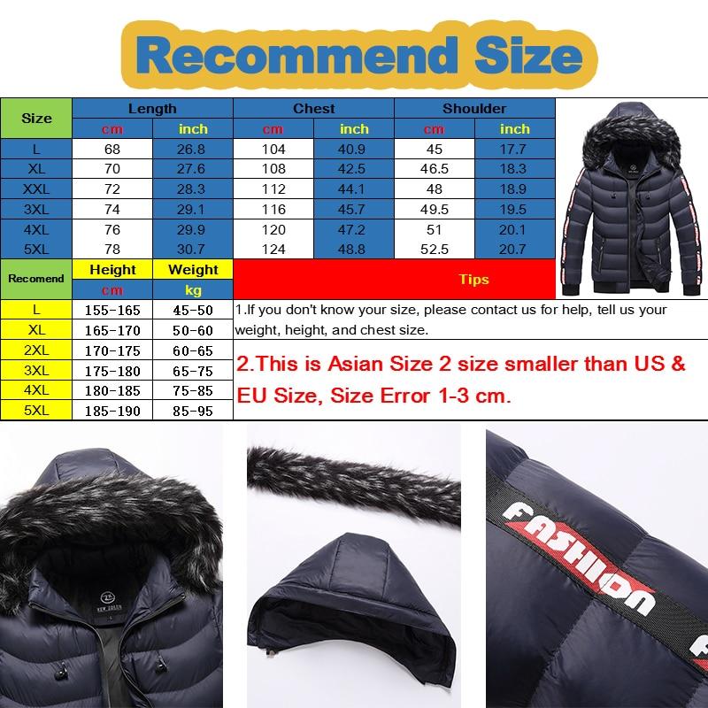 Men's Plus Size 5XL Cotton Thermal Windbreaker Hooded Coats for Winter