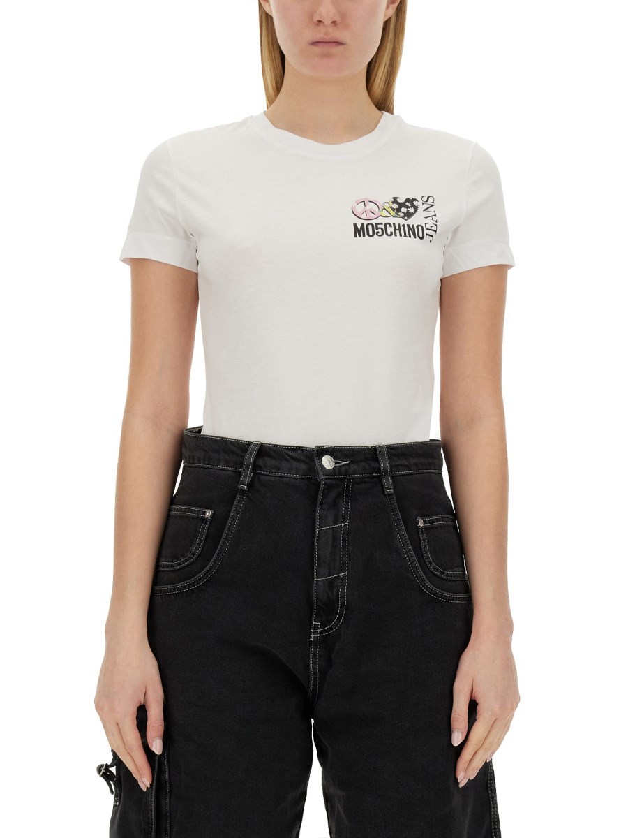 MOSCHINO JEANS    T-SHIRT WITH LOGO