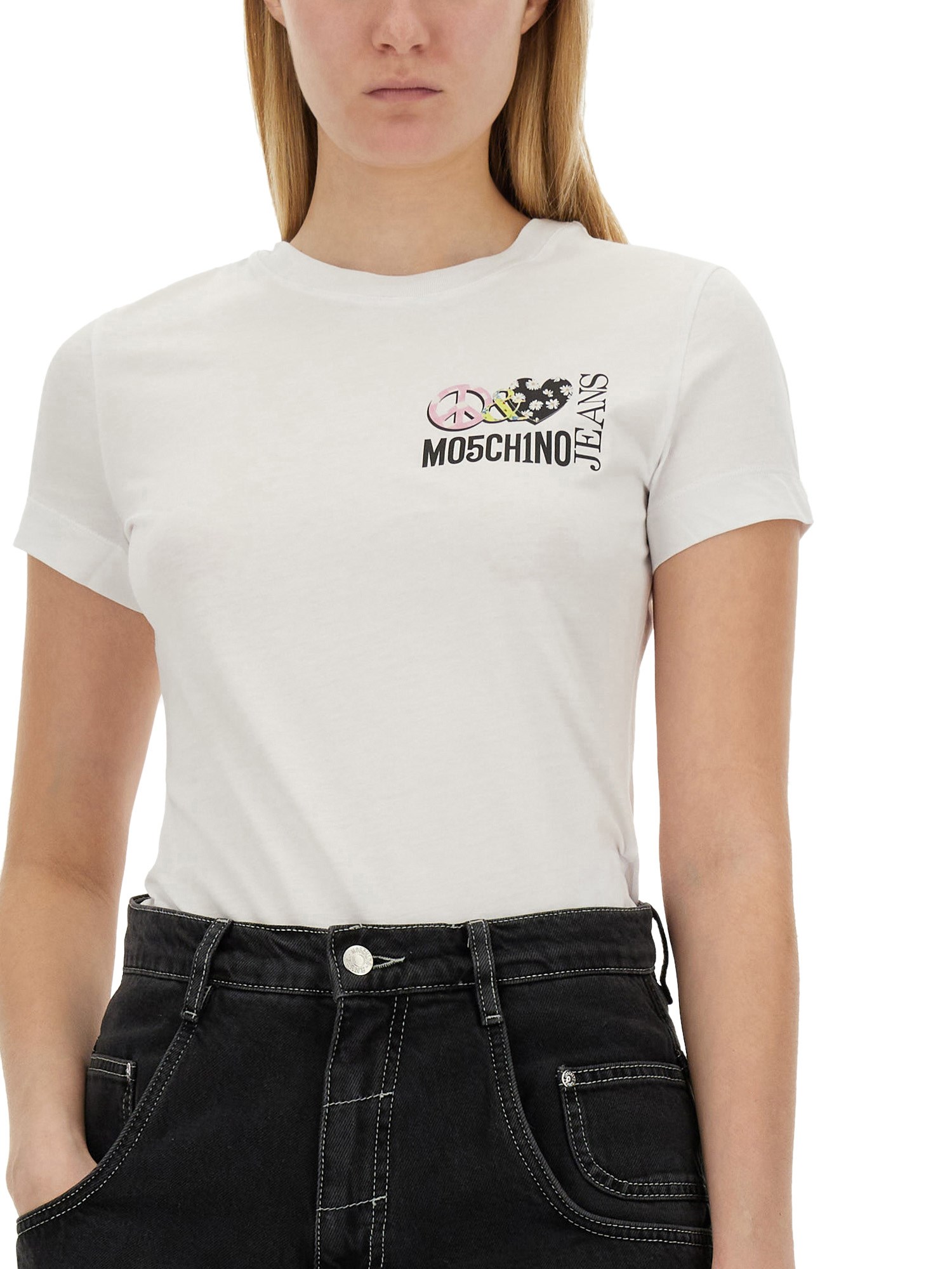 MOSCHINO JEANS    T-SHIRT WITH LOGO