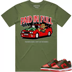 Mystic Red Dunks Shirt to Match - RED PAID