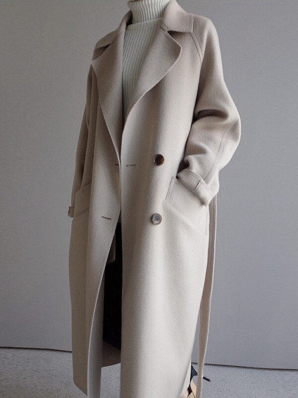 New Autumn Winter Women Woolen Coat Large Size Loose Woolen Coats