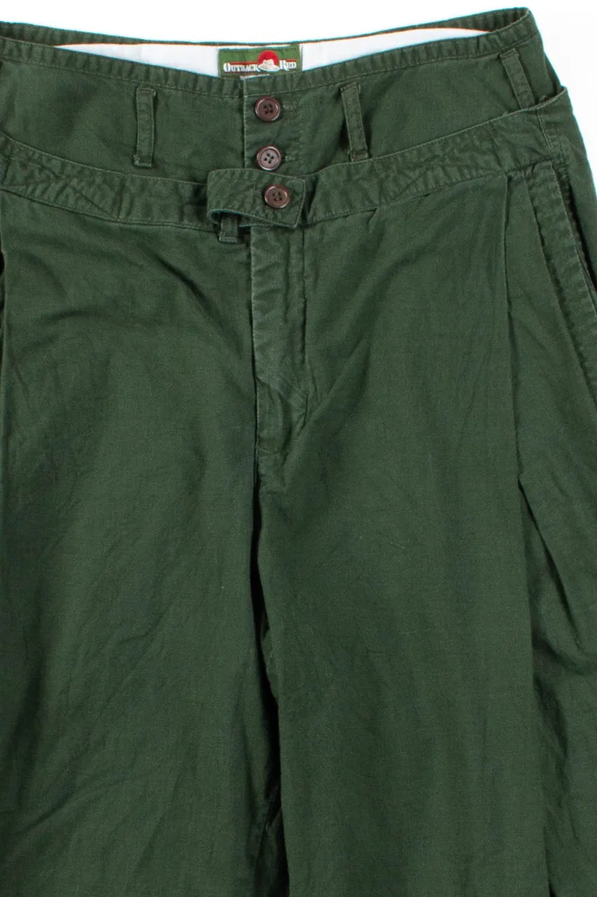 Olive Three Button High Waisted Vintage Pants (sz. 10)