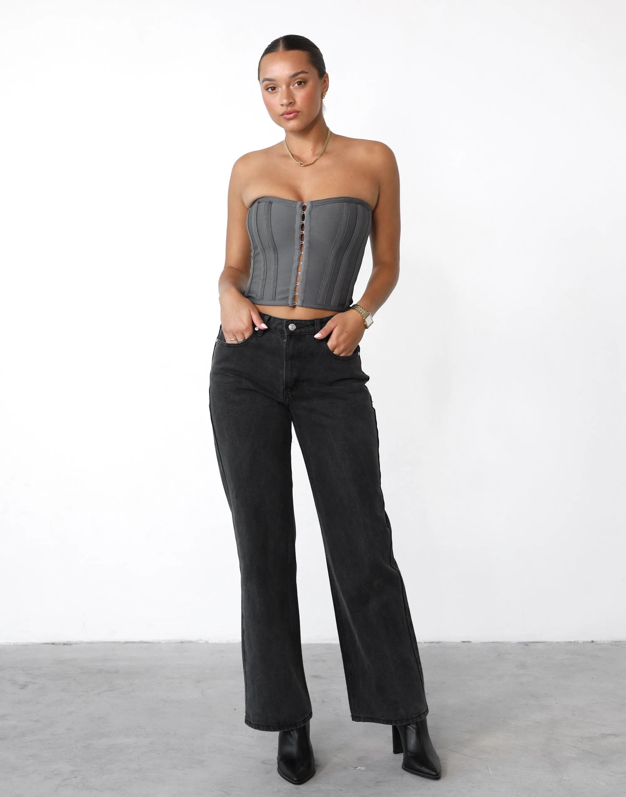 Passion Corset Top (Slate)