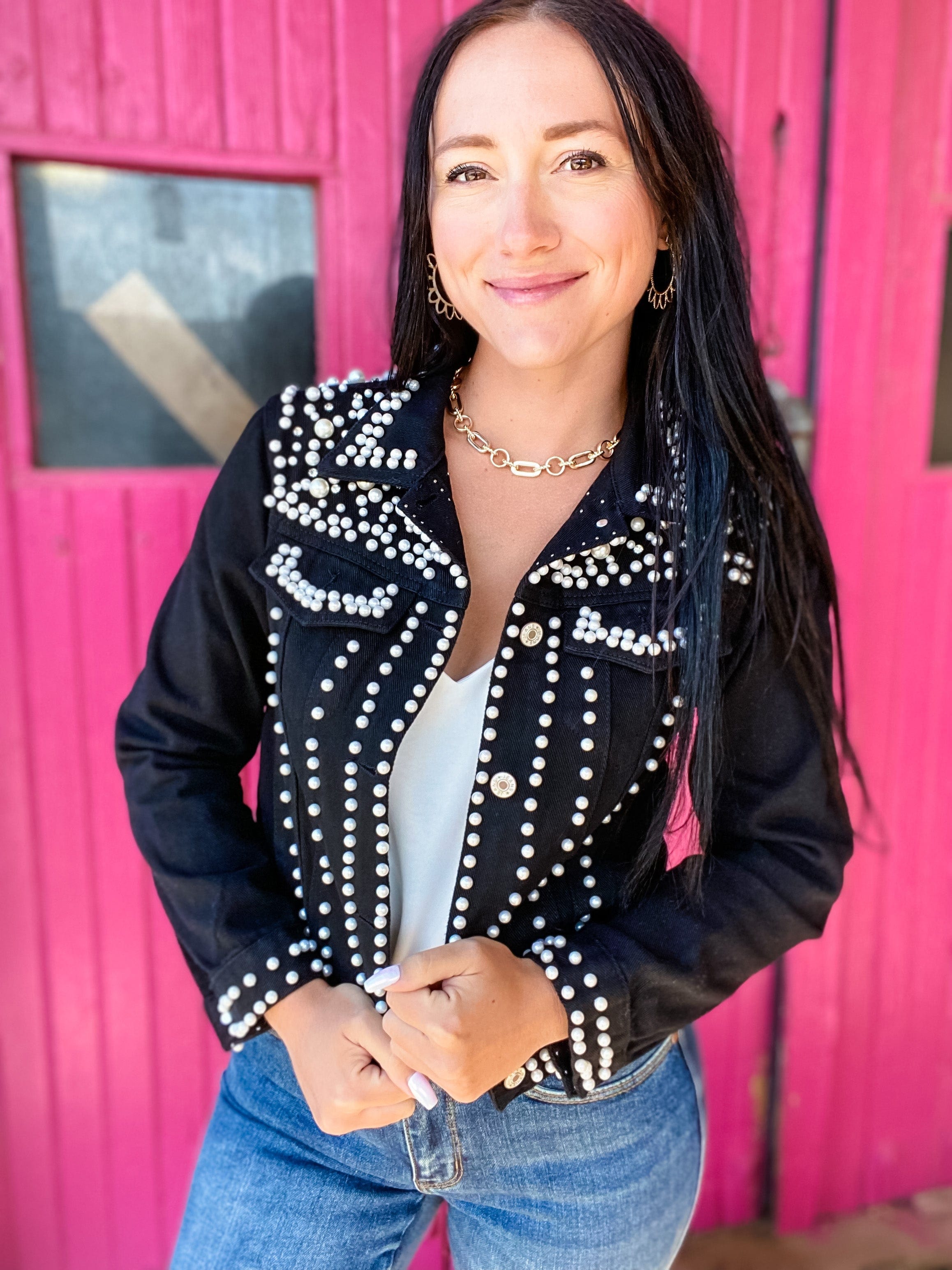 Pearly Girl Denim Jacket