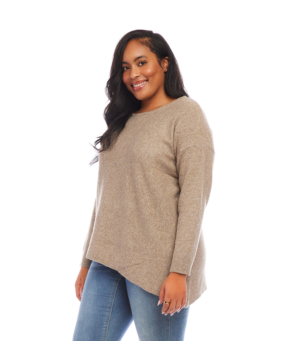 Plus Size Asymmetric Sweater