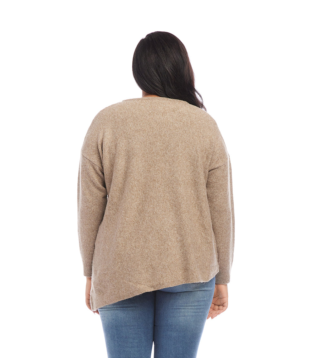 Plus Size Asymmetric Sweater