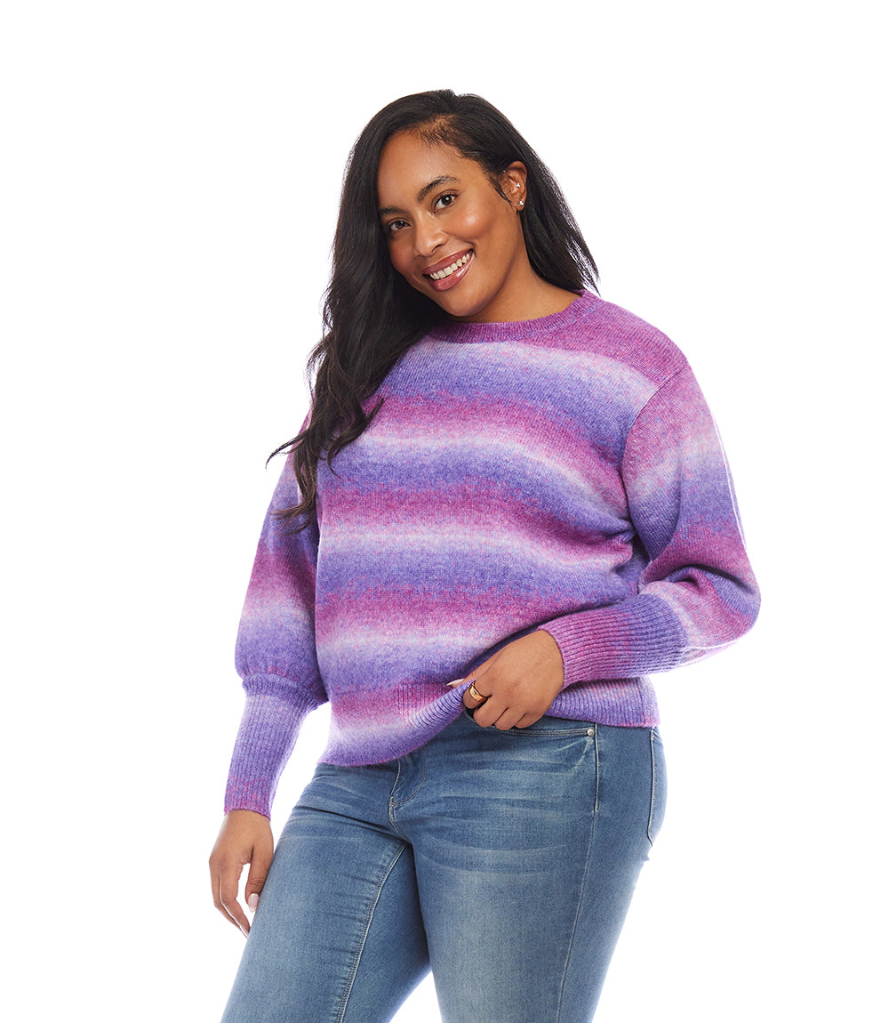 Plus Size Blouson Sleeve Sweater