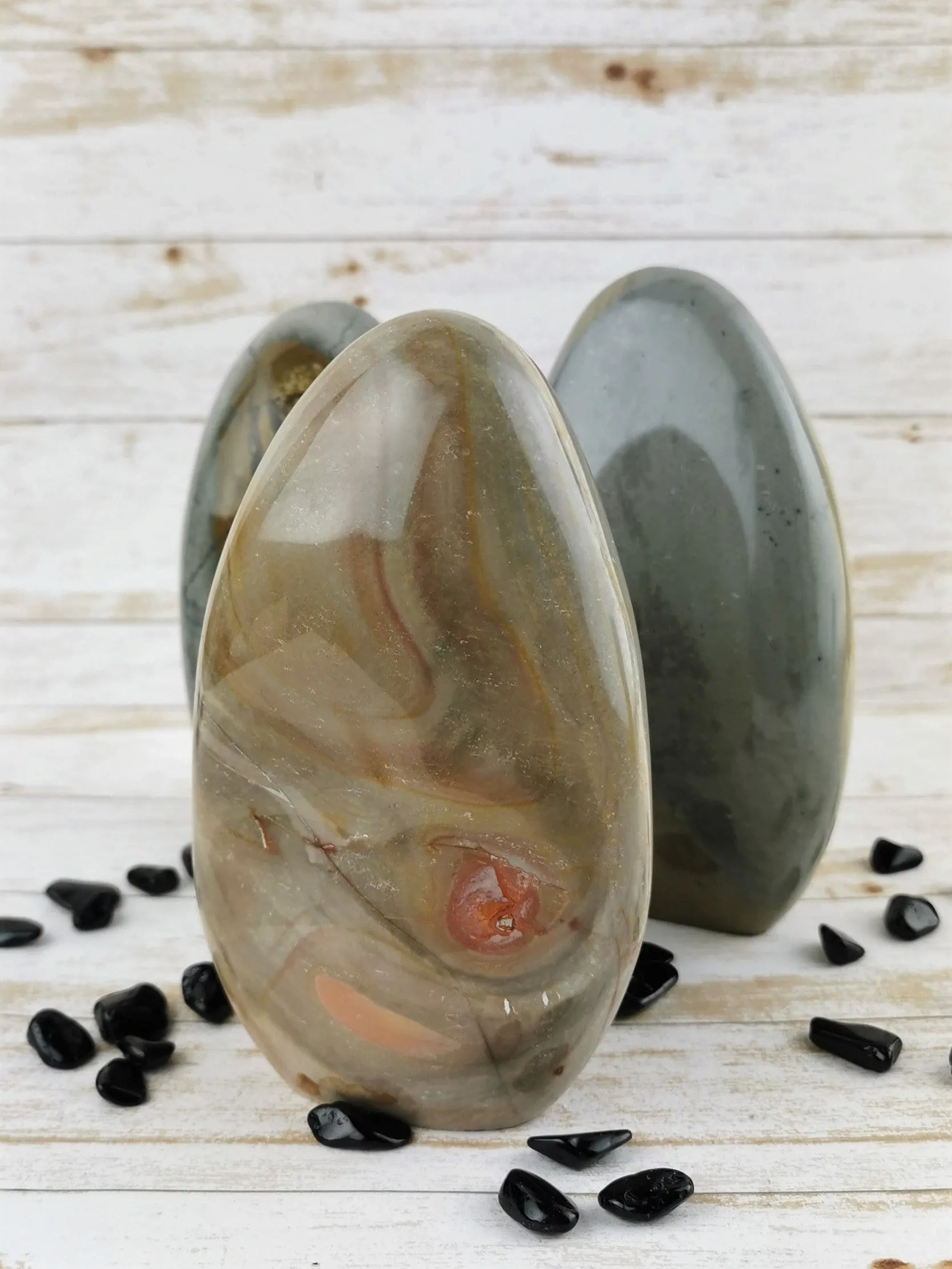 Polished Polychrome Jasper Towers