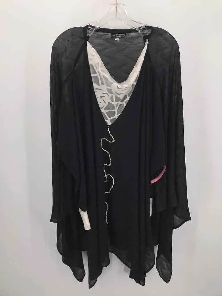 Pre-Owned Aimee's Atelier Black Size One Size Tunic Blouse