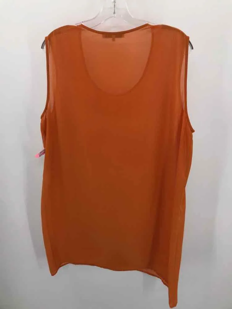 Pre-Owned Gerard Darel Orange Size 44 Tunic Tank Top