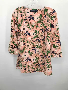 Pre-Owned Katherine Way Pink Size Small Floral Tunic Blouse