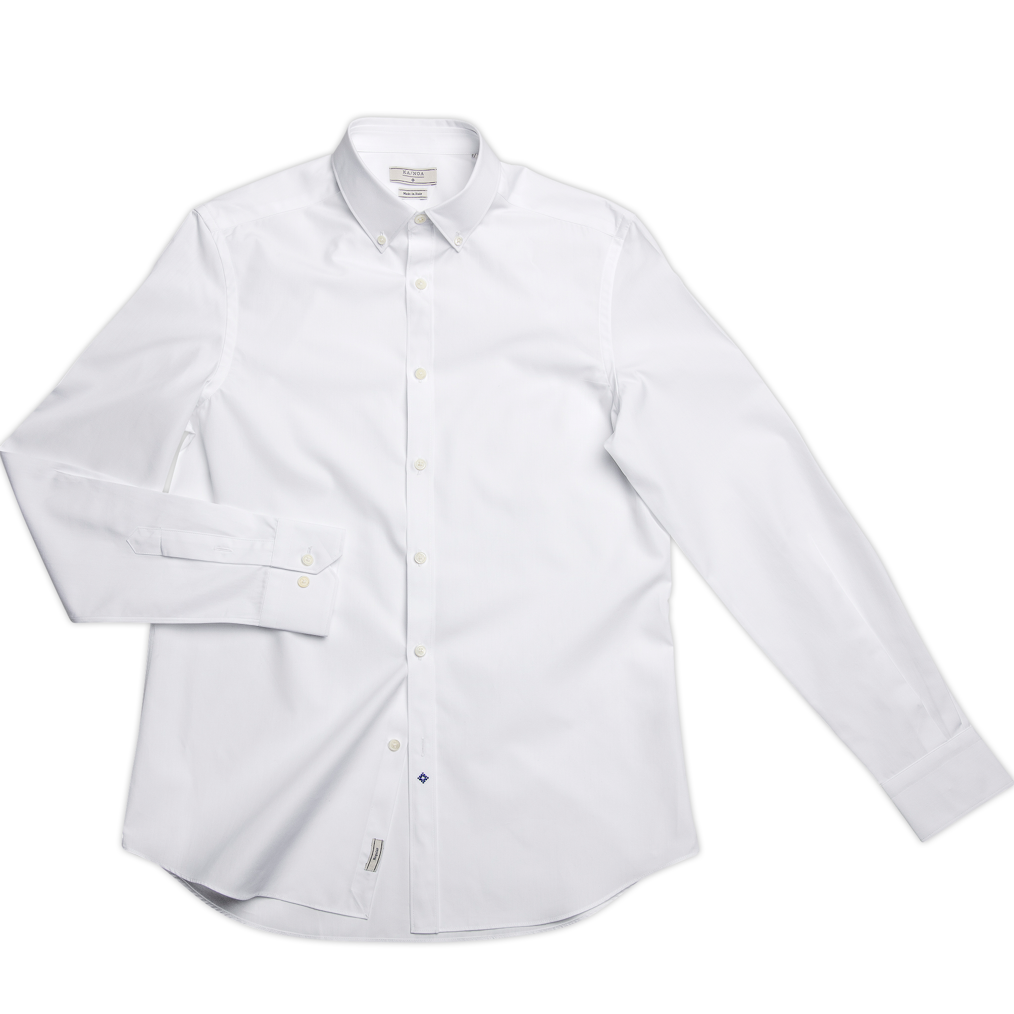 Sandre shirt botton down cotton popeline (ice white)