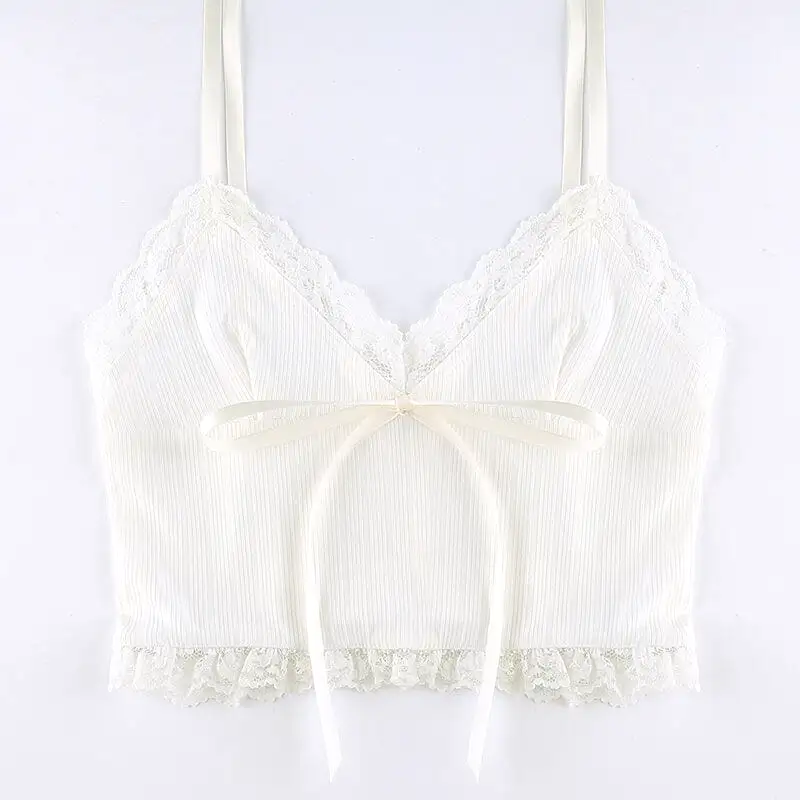 Sexy Spice Girl slim suspender white bow vest BY6004