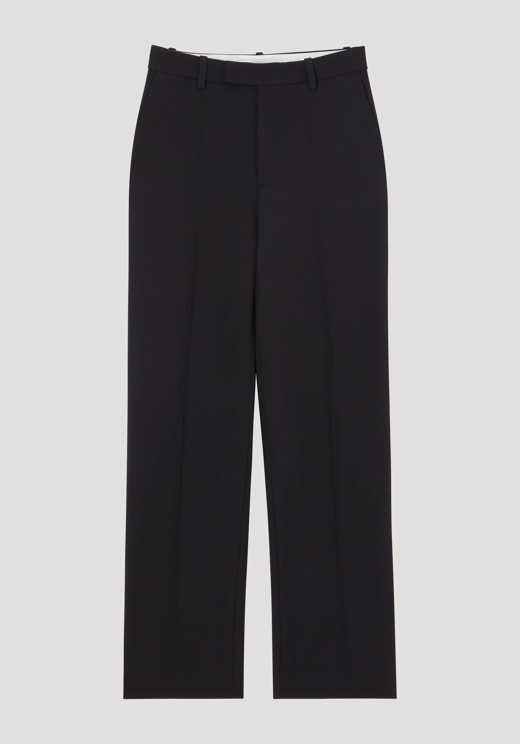 Straight Leg Tailored Trousers - Black