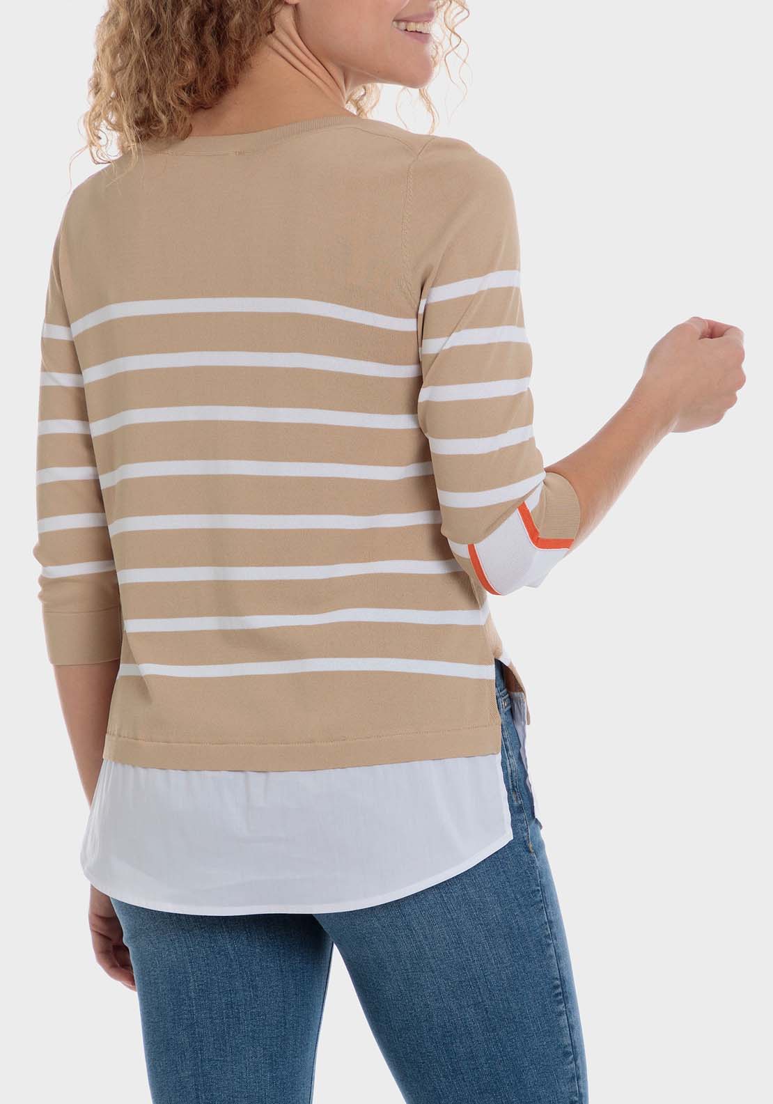 Striped Sweater - Beige