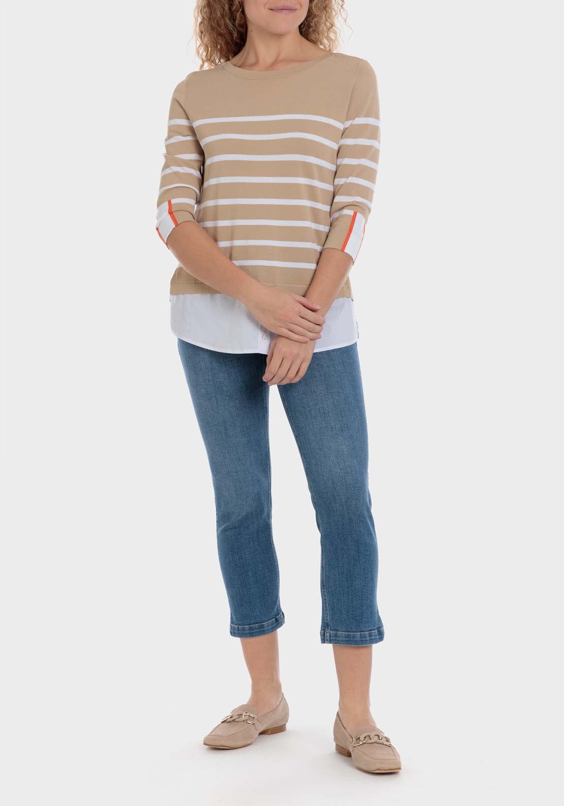 Striped Sweater - Beige