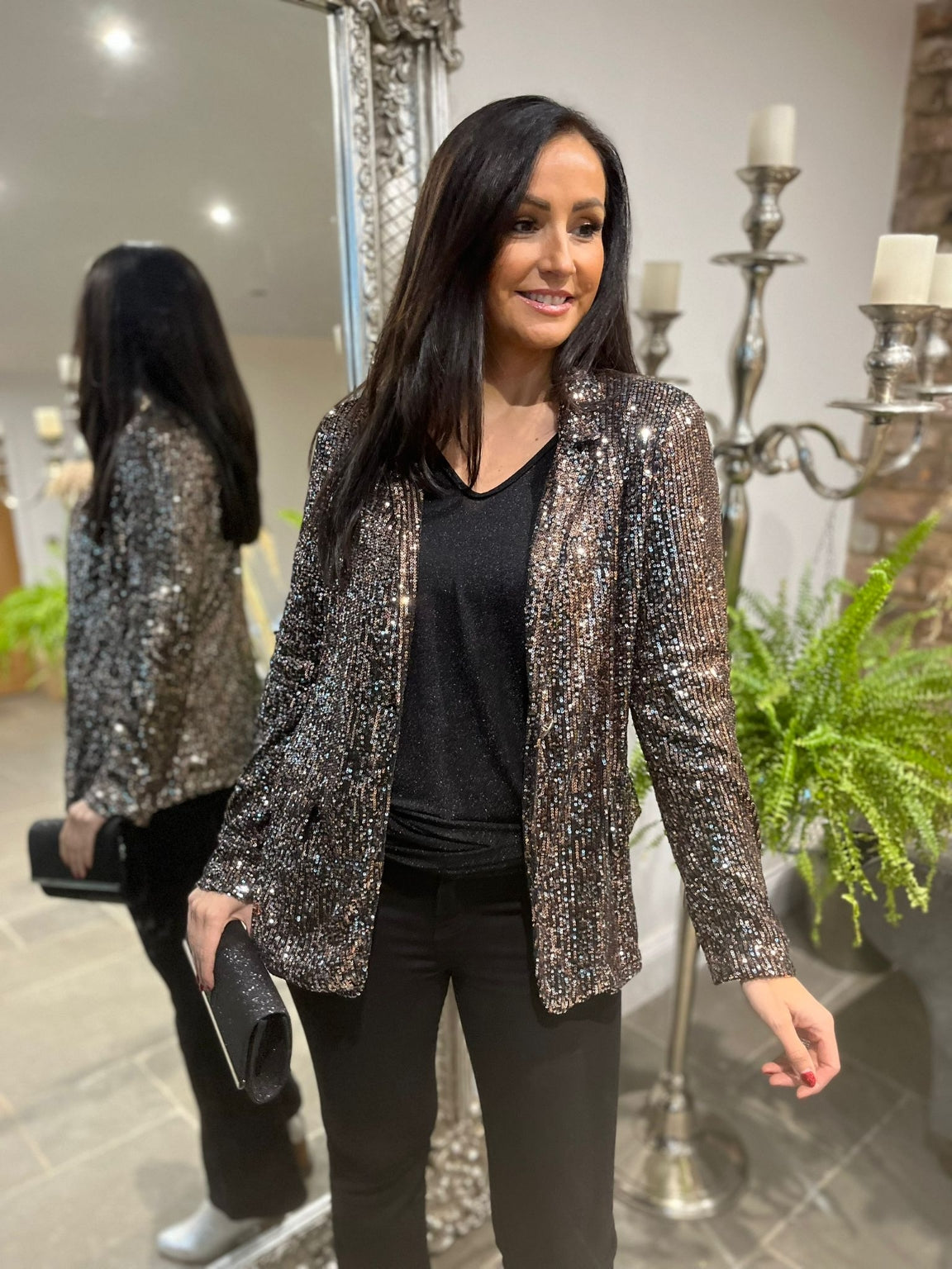 Super Sequin Blazer Poppy