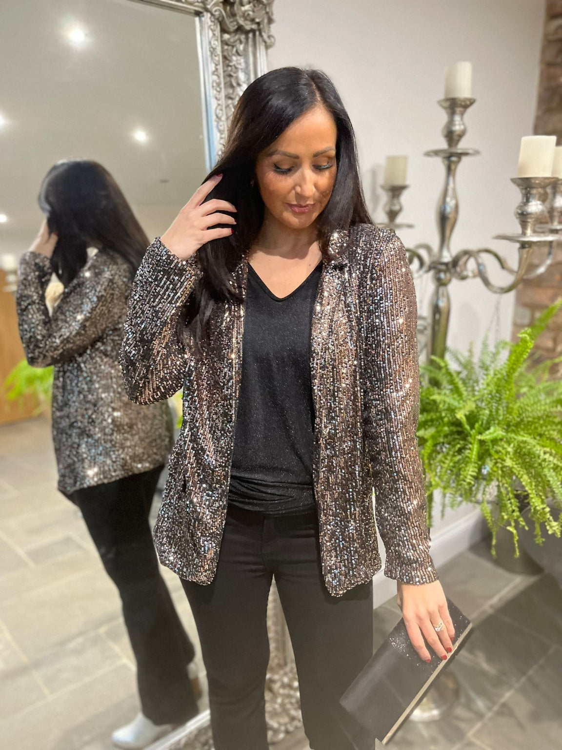 Super Sequin Blazer Poppy