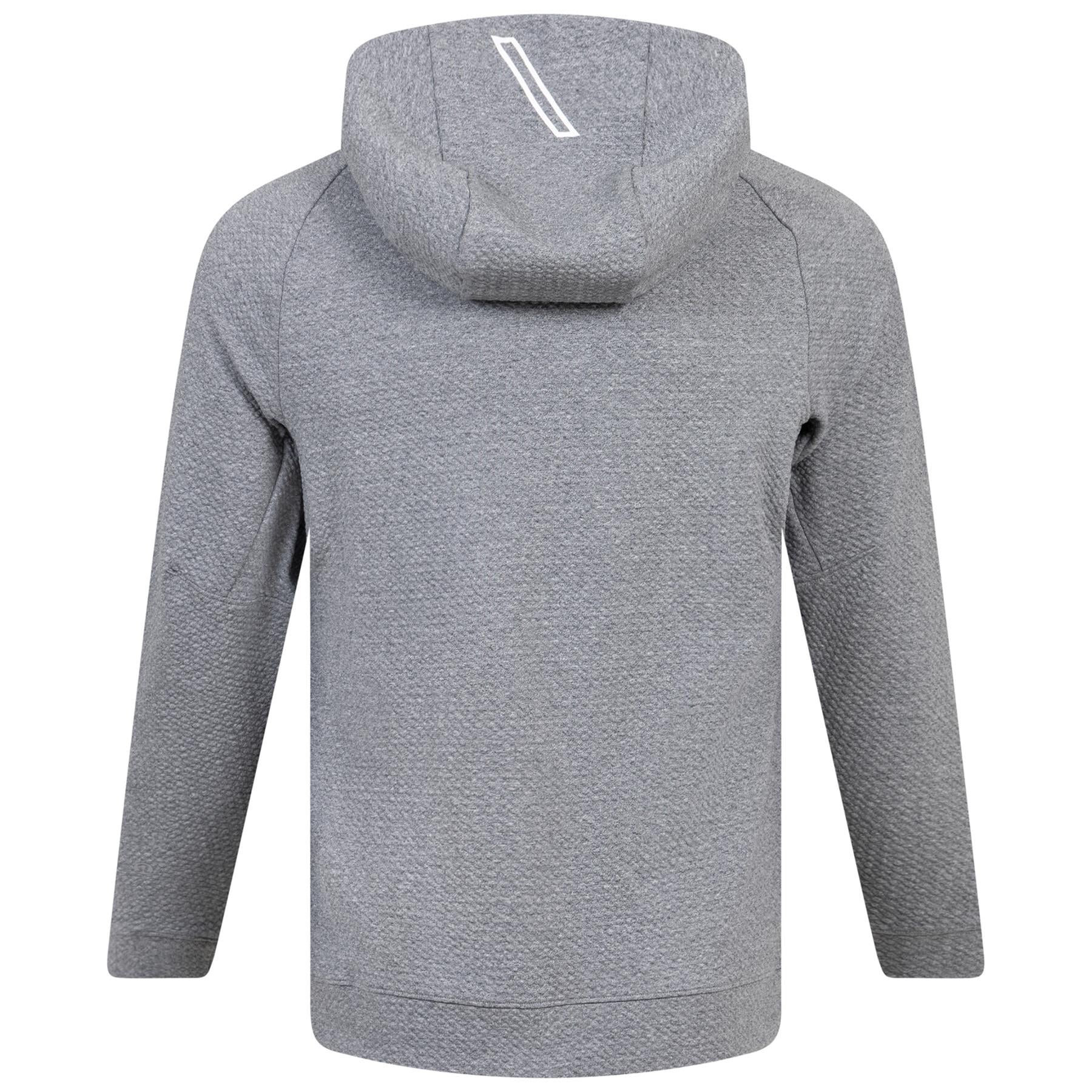 Textured Double Knit Cotton Hoodie Heathered Grey - SS24