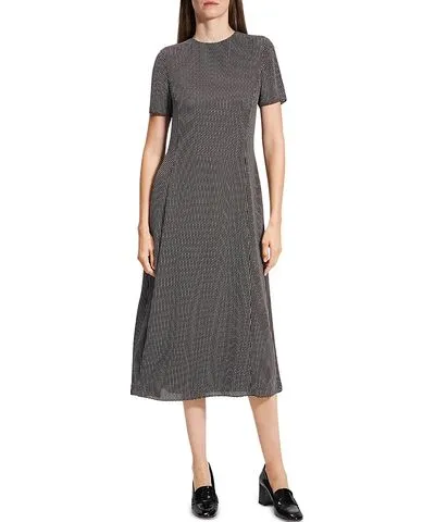 Theory Dot Print Midi Dress