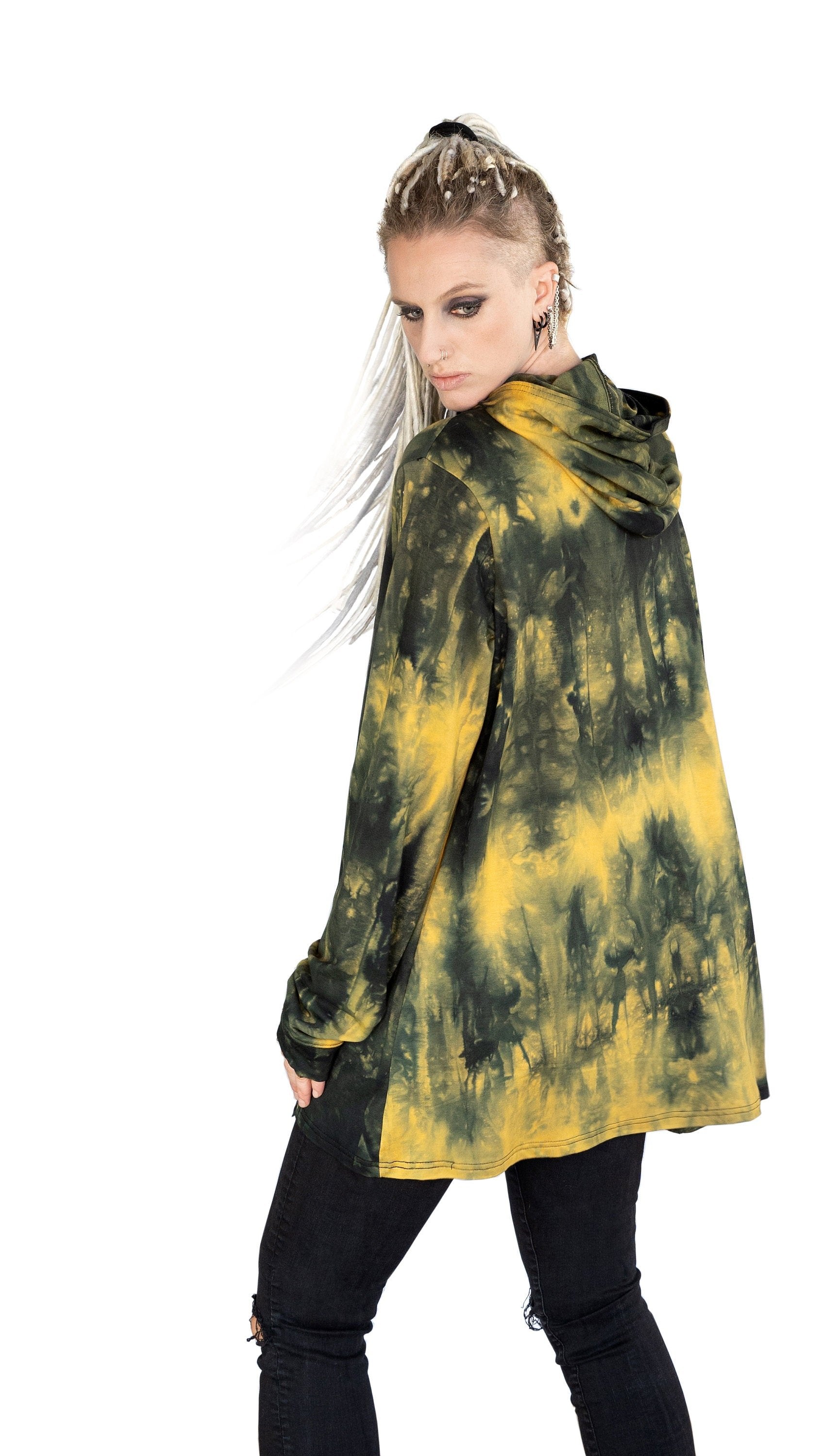 Tie dye hooded tunic tie dye | Unisex