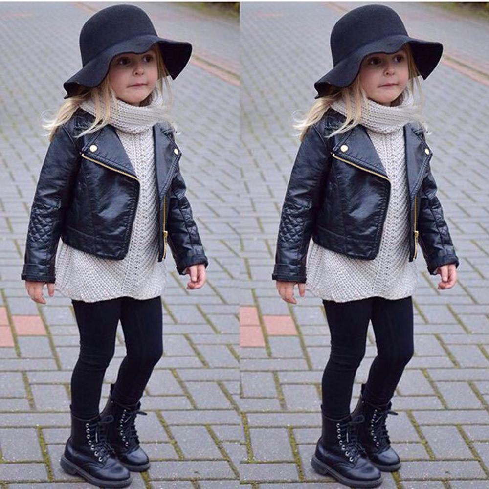 Trendy Girl PU Leather Jacket