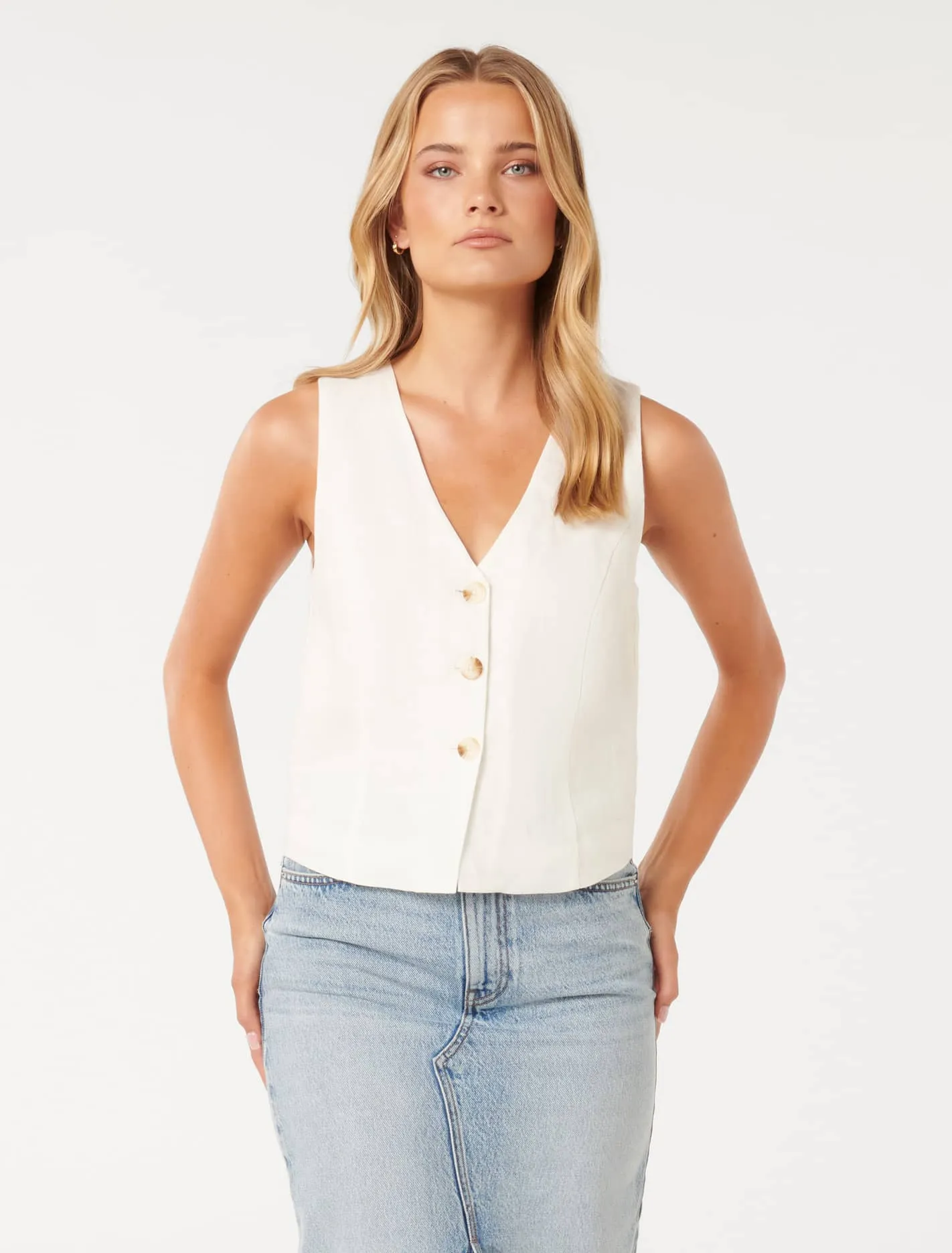 Veruca Linen Vest Top