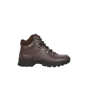 Womens/ladies latitude ii extreme leather waterproof walking boots dark brown Mountain Warehouse