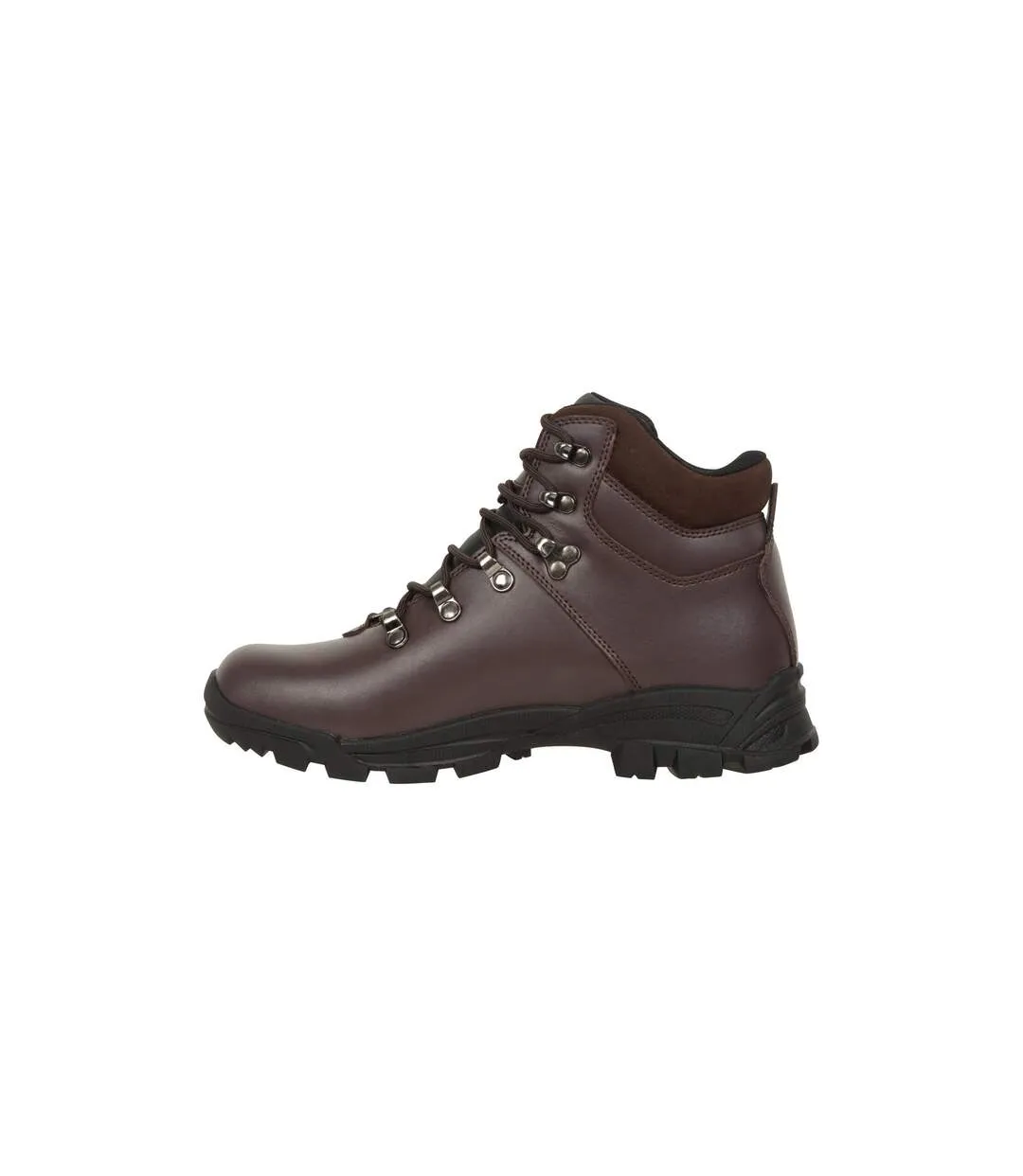 Womens/ladies latitude ii extreme leather waterproof walking boots dark brown Mountain Warehouse