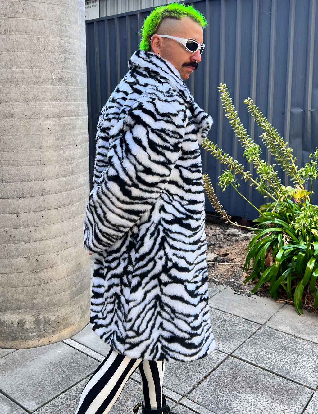 ZEBRA FAUX FUR JACKET  READY TO SHIP 