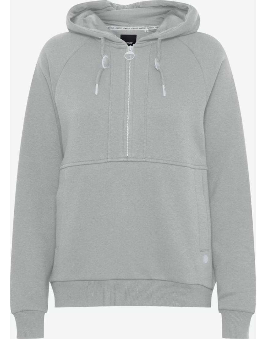 Zip Up Hoodie Fleece-Pale Grey