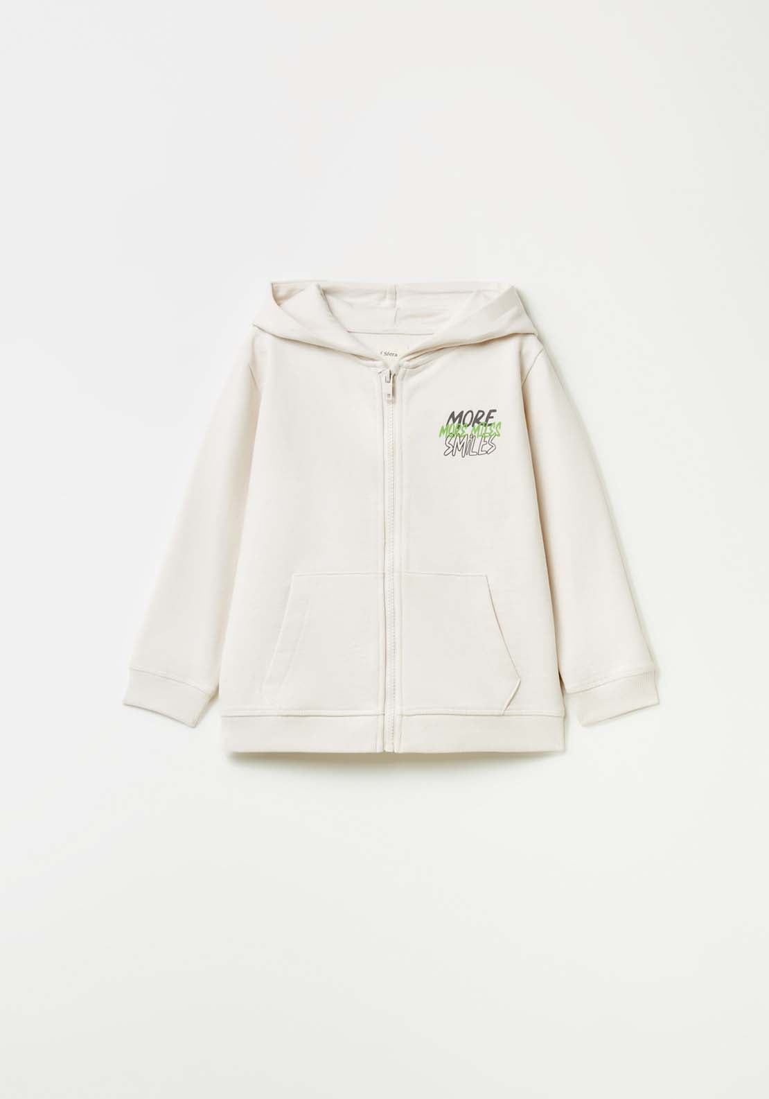 Zip Up Sweatshirt - White